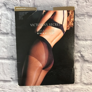 Vintage New in package Victoria’s Secret Black Hosiery‎ Maximum Shaping Size A